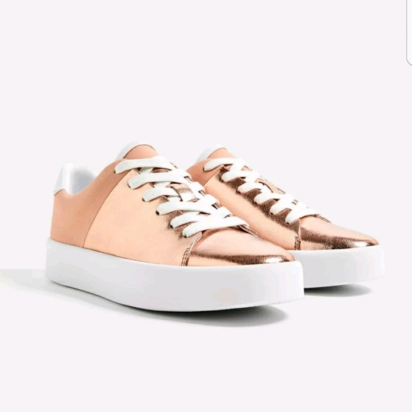 zara gold sneakers